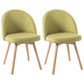 Modern Style Wood Chair Upholstered Fabric Dining Side Chair (Set of 2) Green 2 Piece Set Natural Wood Clearhalo 'Dining Chairs' 'Dining Tables & Seating' 'dining_chair' 'furn' 'furn_dining_chair' 'Furniture' 'furniture_dining_chair' 'Kitchen & Dining Furniture' 4832685