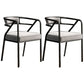 Glam Metal Kitchen and Dining Room Chair Open Back Dining Side Chairs Grey Velvet 2 Piece Set Clearhalo 'Dining Chairs' 'Dining Tables & Seating' 'dining_chair' 'furn' 'furn_dining_chair' 'Furniture' 'furniture_dining_chair' 'Kitchen & Dining Furniture' 4832723