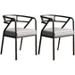 Glam Metal Kitchen and Dining Room Chair Open Back Dining Side Chairs Light Gray Leather 2 Piece Set Clearhalo 'Dining Chairs' 'Dining Tables & Seating' 'dining_chair' 'furn' 'furn_dining_chair' 'Furniture' 'furniture_dining_chair' 'Kitchen & Dining Furniture' 4832729