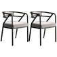 Glam Metal Kitchen and Dining Room Chair Open Back Dining Side Chairs Light Gray Velvet 2 Piece Set Clearhalo 'Dining Chairs' 'Dining Tables & Seating' 'dining_chair' 'furn' 'furn_dining_chair' 'Furniture' 'furniture_dining_chair' 'Kitchen & Dining Furniture' 4832732