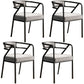 Glam Metal Kitchen and Dining Room Chair Open Back Dining Side Chairs Light Gray Velvet 4 Piece Set Clearhalo 'Dining Chairs' 'Dining Tables & Seating' 'dining_chair' 'furn' 'furn_dining_chair' 'Furniture' 'furniture_dining_chair' 'Kitchen & Dining Furniture' 4832733