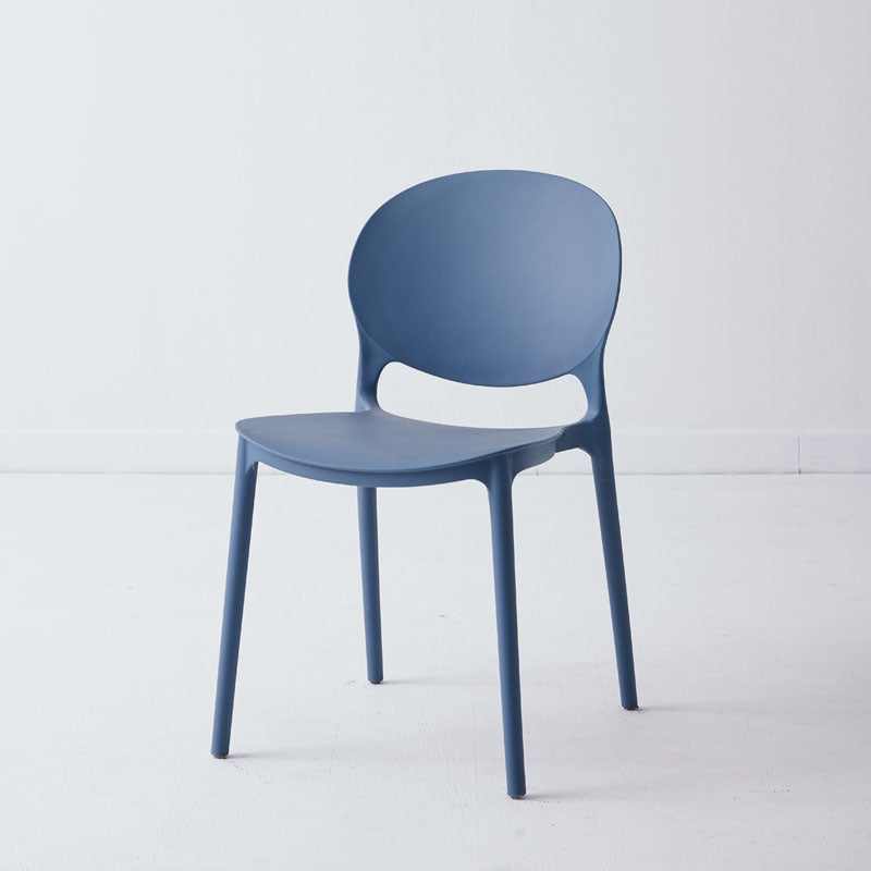 Modern Style Stackable Plastic Chair Open Back Dining Side Chair (Set of 4) Clearhalo 'Dining Chairs' 'Dining Tables & Seating' 'dining_chair' 'furn' 'furn_dining_chair' 'Furniture' 'furniture_dining_chair' 'Kitchen & Dining Furniture' 4832756