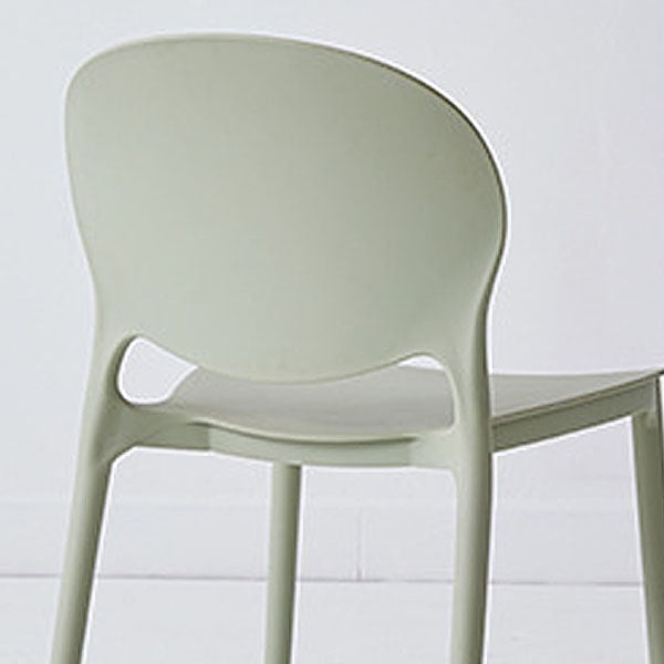 Modern Style Stackable Plastic Chair Open Back Dining Side Chair (Set of 4) Clearhalo 'Dining Chairs' 'Dining Tables & Seating' 'dining_chair' 'furn' 'furn_dining_chair' 'Furniture' 'furniture_dining_chair' 'Kitchen & Dining Furniture' 4832769