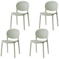 Modern Style Stackable Plastic Chair Open Back Dining Side Chair (Set of 4) Light Green 4 Piece Set Clearhalo 'Dining Chairs' 'Dining Tables & Seating' 'dining_chair' 'furn' 'furn_dining_chair' 'Furniture' 'furniture_dining_chair' 'Kitchen & Dining Furniture' 4832774