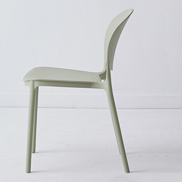 Modern Style Stackable Plastic Chair Open Back Dining Side Chair (Set of 4) Clearhalo 'Dining Chairs' 'Dining Tables & Seating' 'dining_chair' 'furn' 'furn_dining_chair' 'Furniture' 'furniture_dining_chair' 'Kitchen & Dining Furniture' 4832778