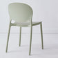 Modern Style Stackable Plastic Chair Open Back Dining Side Chair (Set of 4) Clearhalo 'Dining Chairs' 'Dining Tables & Seating' 'dining_chair' 'furn' 'furn_dining_chair' 'Furniture' 'furniture_dining_chair' 'Kitchen & Dining Furniture' 4832779
