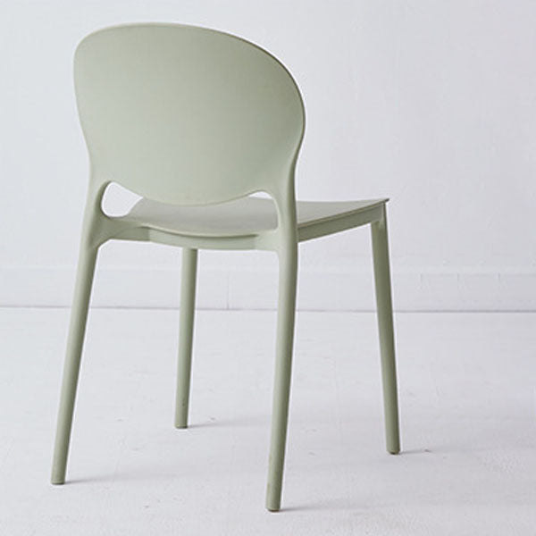 Modern Style Stackable Plastic Chair Open Back Dining Side Chair (Set of 4) Clearhalo 'Dining Chairs' 'Dining Tables & Seating' 'dining_chair' 'furn' 'furn_dining_chair' 'Furniture' 'furniture_dining_chair' 'Kitchen & Dining Furniture' 4832779