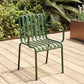 Contemporary Metal Kitchen and Dining Room Chair Slat Back Side Chair Green 1 Piece Clearhalo 'Dining Chairs' 'Dining Tables & Seating' 'dining_chair' 'furn' 'furn_dining_chair' 'Furniture' 'furniture_dining_chair' 'Kitchen & Dining Furniture' 4832782