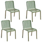 Contemporary Metal Kitchen and Dining Room Chair Slat Back Side Chair Light Green 4 Piece Set Clearhalo 'Dining Chairs' 'Dining Tables & Seating' 'dining_chair' 'furn' 'furn_dining_chair' 'Furniture' 'furniture_dining_chair' 'Kitchen & Dining Furniture' 4832809