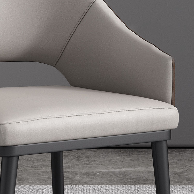 Glam Style Metal Arm Chair Open Back Dining Side Chair with Black Gold Legs Clearhalo 'Dining Chairs' 'Dining Tables & Seating' 'dining_chair' 'furn' 'furn_dining_chair' 'Furniture' 'furniture_dining_chair' 'Kitchen & Dining Furniture' 4832862