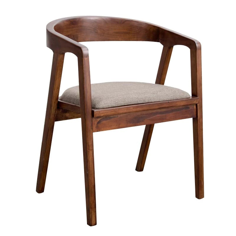 Modern Solid Wood Kitchen and Dining Room Chair Open Back Dining Side Chair Walnut 1 Piece Clearhalo 'Dining Chairs' 'Dining Tables & Seating' 'dining_chair' 'furn' 'furn_dining_chair' 'Furniture' 'furniture_dining_chair' 'Kitchen & Dining Furniture' 4832865