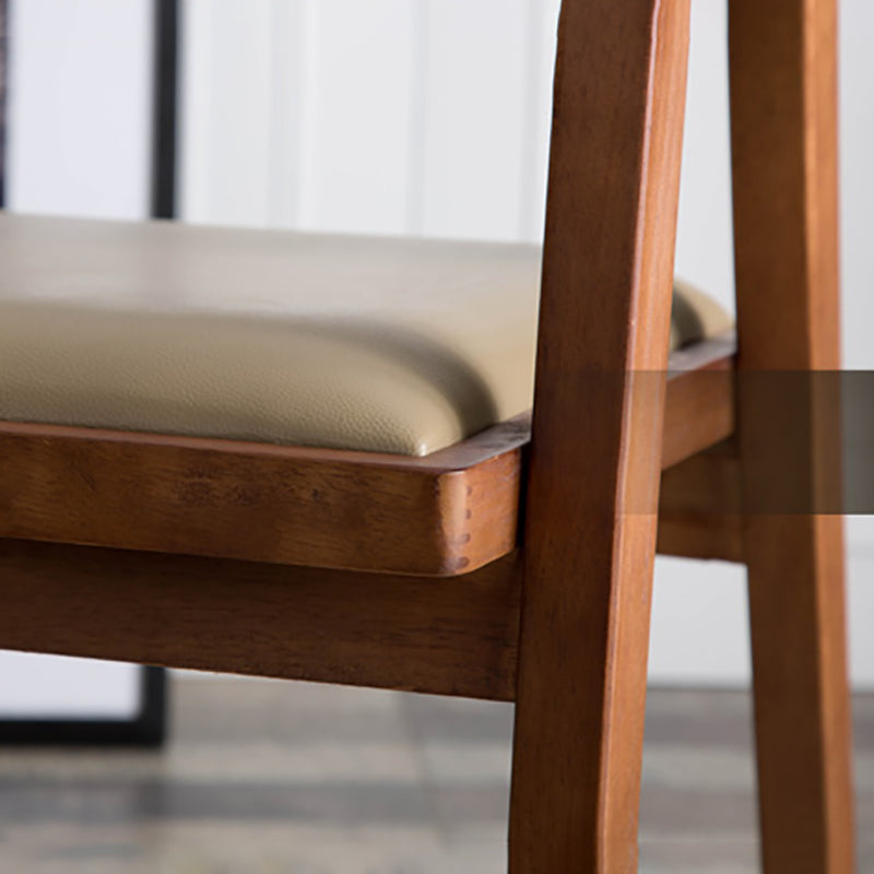 Modern Solid Wood Kitchen and Dining Room Chair Open Back Dining Side Chair Clearhalo 'Dining Chairs' 'Dining Tables & Seating' 'dining_chair' 'furn' 'furn_dining_chair' 'Furniture' 'furniture_dining_chair' 'Kitchen & Dining Furniture' 4832869