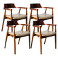 Modern Solid Wood Kitchen and Dining Room Chair Open Back Dining Side Chair Cherry Wood 4 Piece Set Clearhalo 'Dining Chairs' 'Dining Tables & Seating' 'dining_chair' 'furn' 'furn_dining_chair' 'Furniture' 'furniture_dining_chair' 'Kitchen & Dining Furniture' 4832875