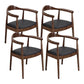 Modern Solid Wood Kitchen and Dining Room Chair Open Back Dining Side Chair Dark Brown 4 Piece Set Clearhalo 'Dining Chairs' 'Dining Tables & Seating' 'dining_chair' 'furn' 'furn_dining_chair' 'Furniture' 'furniture_dining_chair' 'Kitchen & Dining Furniture' 4832880