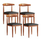 Modern Solid Wood Kitchen and Dining Room Chair Open Back Dining Side Chair Red Brown 4 Piece Set Clearhalo 'Dining Chairs' 'Dining Tables & Seating' 'dining_chair' 'furn' 'furn_dining_chair' 'Furniture' 'furniture_dining_chair' 'Kitchen & Dining Furniture' 4832884