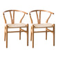 Modern Solid Wood Kitchen and Dining Room Chair Open Back Dining Side Chair Wood 2 Piece Set Clearhalo 'Dining Chairs' 'Dining Tables & Seating' 'dining_chair' 'furn' 'furn_dining_chair' 'Furniture' 'furniture_dining_chair' 'Kitchen & Dining Furniture' 4832886