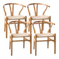 Modern Solid Wood Kitchen and Dining Room Chair Open Back Dining Side Chair Wood 4 Piece Set Clearhalo 'Dining Chairs' 'Dining Tables & Seating' 'dining_chair' 'furn' 'furn_dining_chair' 'Furniture' 'furniture_dining_chair' 'Kitchen & Dining Furniture' 4832887