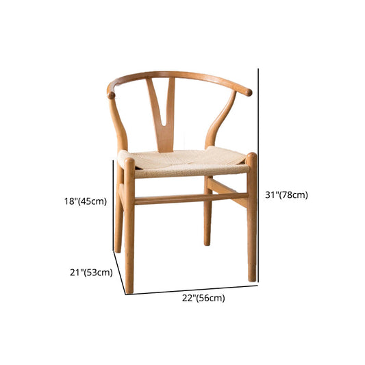Modern Solid Wood Kitchen and Dining Room Chair Open Back Dining Side Chair Clearhalo 'Dining Chairs' 'Dining Tables & Seating' 'dining_chair' 'furn' 'furn_dining_chair' 'Furniture' 'furniture_dining_chair' 'Kitchen & Dining Furniture' 4832892