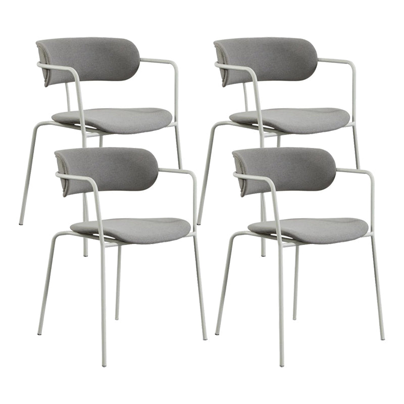 Glam Style Metal Arm Chair Open Back Side Chair for Dining Room (Set of 4) Blue 4 Piece Set Clearhalo 'Dining Chairs' 'Dining Tables & Seating' 'dining_chair' 'furn' 'furn_dining_chair' 'Furniture' 'furniture_dining_chair' 'Kitchen & Dining Furniture' 4832943