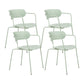 Glam Style Metal Arm Chair Open Back Side Chair for Dining Room (Set of 4) Green 4 Piece Set Clearhalo 'Dining Chairs' 'Dining Tables & Seating' 'dining_chair' 'furn' 'furn_dining_chair' 'Furniture' 'furniture_dining_chair' 'Kitchen & Dining Furniture' 4832945