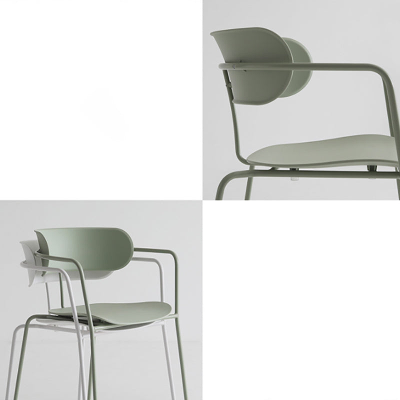 Glam Style Metal Arm Chair Open Back Side Chair for Dining Room (Set of 4) Clearhalo 'Dining Chairs' 'Dining Tables & Seating' 'dining_chair' 'furn' 'furn_dining_chair' 'Furniture' 'furniture_dining_chair' 'Kitchen & Dining Furniture' 4832947
