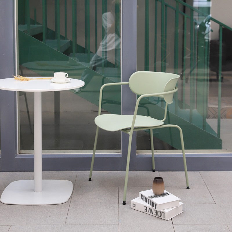 Glam Style Metal Arm Chair Open Back Side Chair for Dining Room (Set of 4) Clearhalo 'Dining Chairs' 'Dining Tables & Seating' 'dining_chair' 'furn' 'furn_dining_chair' 'Furniture' 'furniture_dining_chair' 'Kitchen & Dining Furniture' 4832949