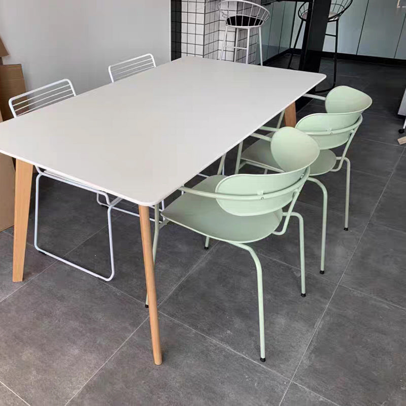 Glam Style Metal Arm Chair Open Back Side Chair for Dining Room (Set of 4) Clearhalo 'Dining Chairs' 'Dining Tables & Seating' 'dining_chair' 'furn' 'furn_dining_chair' 'Furniture' 'furniture_dining_chair' 'Kitchen & Dining Furniture' 4832951