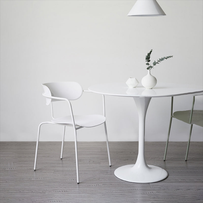 Glam Style Metal Arm Chair Open Back Side Chair for Dining Room (Set of 4) Clearhalo 'Dining Chairs' 'Dining Tables & Seating' 'dining_chair' 'furn' 'furn_dining_chair' 'Furniture' 'furniture_dining_chair' 'Kitchen & Dining Furniture' 4832955