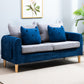 Velvet Square Arm Sofa Slipcovered Loose Back Loveseat with Storage Dark Blue-Gray Clearhalo 'Furniture' 'furniture_sofas' 'kitchen' 'kitchen_sofas' 'Living Room Furniture' 'Sofa' 'sofas' 4835904