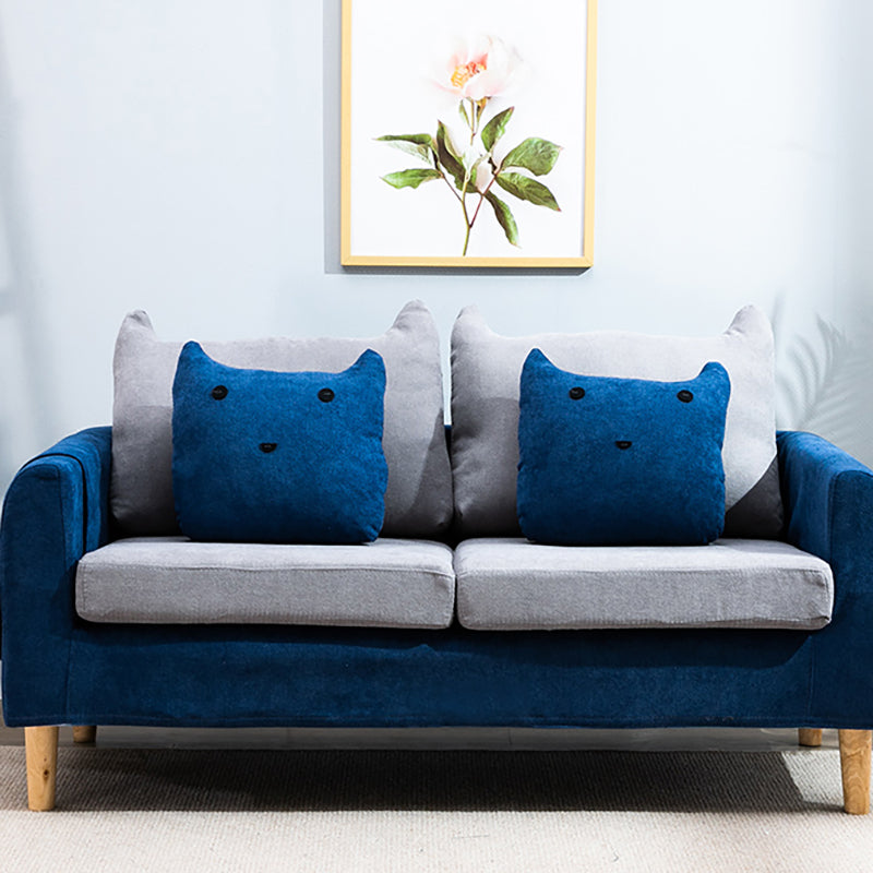 Velvet Square Arm Sofa Slipcovered Loose Back Loveseat with Storage Clearhalo 'Furniture' 'furniture_sofas' 'kitchen' 'kitchen_sofas' 'Living Room Furniture' 'Sofa' 'sofas' 4835907