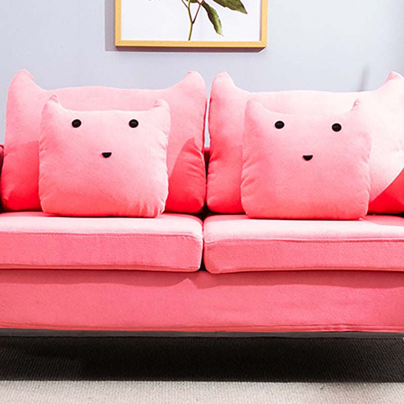 Velvet Square Arm Sofa Slipcovered Loose Back Loveseat with Storage Clearhalo 'Furniture' 'furniture_sofas' 'kitchen' 'kitchen_sofas' 'Living Room Furniture' 'Sofa' 'sofas' 4835917