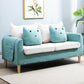 Velvet Square Arm Sofa Slipcovered Loose Back Loveseat with Storage Green-White Clearhalo 'Furniture' 'furniture_sofas' 'kitchen' 'kitchen_sofas' 'Living Room Furniture' 'Sofa' 'sofas' 4835927