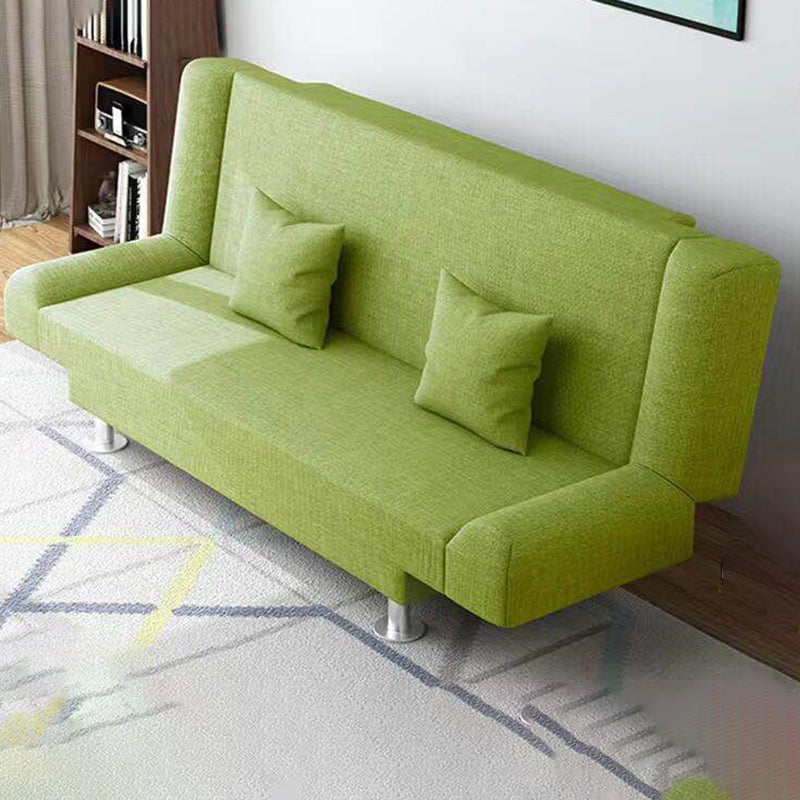 Cotton Blend 23"W Back Sofa Modern Armless Couch for Living Room Green Clearhalo 'furn' 'furn_sofas' 'Furniture' 'furniture_sofas' 'kitchen' 'kitchen_sofas' 'Living Room Furniture' 'Sofa' 'sofas' 4835941