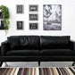 Faux Leather Sofa Modern 25.98" H Cushions Couch in Black/Brown Clearhalo 'furn' 'furn_sofas' 'Furniture' 'furniture_sofas' 'kitchen' 'kitchen_sofas' 'Living Room Furniture' 'Sofa' 'sofas' 4835974
