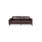 Faux Leather Sofa Modern 25.98" H Cushions Couch in Black/Brown 57"L x 31"W x 26"H Coffee Clearhalo 'furn' 'furn_sofas' 'Furniture' 'furniture_sofas' 'kitchen' 'kitchen_sofas' 'Living Room Furniture' 'Sofa' 'sofas' 4835977