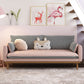 Faux Leather Modern Sofa 30 "W Square Arm Couch for Living Room 78.7"L x 29.5"W x 29.5"H Pink Foam Clearhalo 'furn' 'furn_sofas' 'Furniture' 'furniture_sofas' 'kitchen' 'kitchen_sofas' 'Living Room Furniture' 'Sofa' 'sofas' 4835986