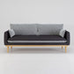 Faux Leather Modern Sofa 30 "W Square Arm Couch for Living Room Gray Clearhalo 'furn' 'furn_sofas' 'Furniture' 'furniture_sofas' 'kitchen' 'kitchen_sofas' 'Living Room Furniture' 'Sofa' 'sofas' 4835993