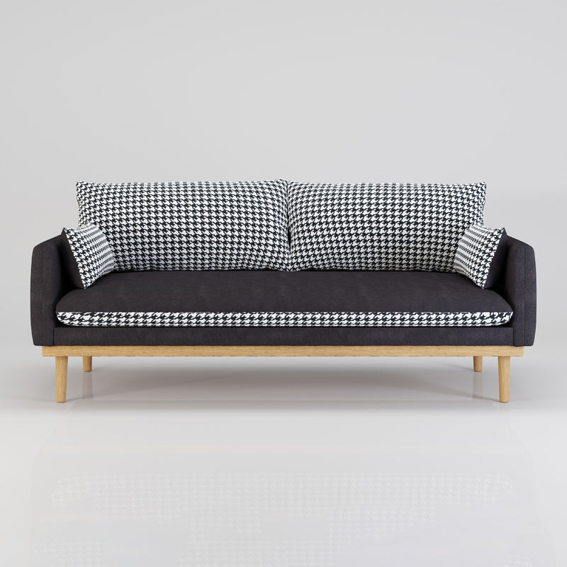 Faux Leather Modern Sofa 30 "W Square Arm Couch for Living Room Gray Clearhalo 'furn' 'furn_sofas' 'Furniture' 'furniture_sofas' 'kitchen' 'kitchen_sofas' 'Living Room Furniture' 'Sofa' 'sofas' 4835993