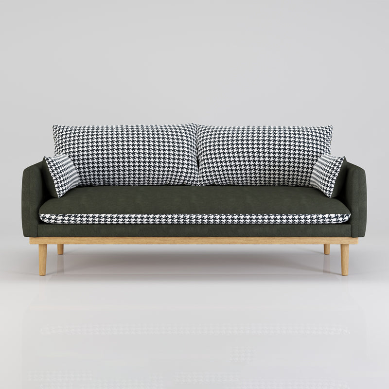 Faux Leather Modern Sofa 30 "W Square Arm Couch for Living Room Green Clearhalo 'furn' 'furn_sofas' 'Furniture' 'furniture_sofas' 'kitchen' 'kitchen_sofas' 'Living Room Furniture' 'Sofa' 'sofas' 4835995