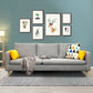 Linen Modern Sofa 30"W Square Arm Sofa for Living Room with Storage 79.5"L x 29.5"W x 29.5"H Light Gray Clearhalo 'furn' 'furn_sofas' 'Furniture' 'furniture_sofas' 'kitchen' 'kitchen_sofas' 'Living Room Furniture' 'Sofa' 'sofas' 4836003