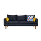 Square Arm Modern Sofa 30"W Linen Sofa for Living Room with Storage 69"L x 29.5"W x 29.5"H Dark Gray Clearhalo 'furn' 'furn_sofas' 'Furniture' 'furniture_sofas' 'kitchen' 'kitchen_sofas' 'Living Room Furniture' 'Sofa' 'sofas' 4836030