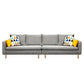 Square Arm Modern Sofa 30"W Linen Sofa for Living Room with Storage Gray Clearhalo 'furn' 'furn_sofas' 'Furniture' 'furniture_sofas' 'kitchen' 'kitchen_sofas' 'Living Room Furniture' 'Sofa' 'sofas' 4836031