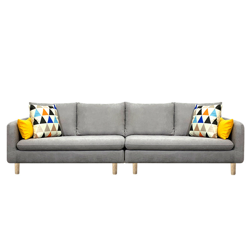 Square Arm Modern Sofa 30"W Linen Sofa for Living Room with Storage Gray Clearhalo 'furn' 'furn_sofas' 'Furniture' 'furniture_sofas' 'kitchen' 'kitchen_sofas' 'Living Room Furniture' 'Sofa' 'sofas' 4836031