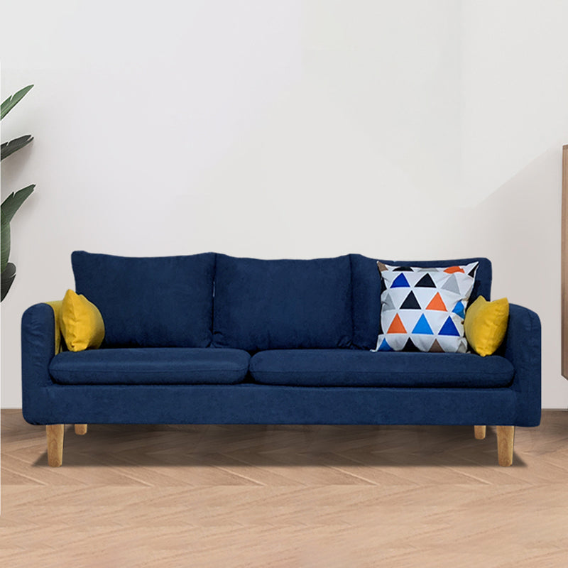 Square Arm Modern Sofa 30"W Linen Sofa for Living Room with Storage 79.5"L x 29.5"W x 29.5"H Dark Blue Clearhalo 'furn' 'furn_sofas' 'Furniture' 'furniture_sofas' 'kitchen' 'kitchen_sofas' 'Living Room Furniture' 'Sofa' 'sofas' 4836034