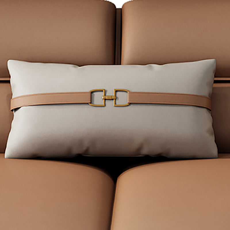 Contemporary Sewn Pillow Back Sofa 35.43"H Pillow Top Arm Sectional Clearhalo 'furn' 'furn_sofas' 'Furniture' 'furniture_sectionals' 'kitchen' 'kitchen_sofas' 'Living Room Furniture' 'Sectionals' 'Sofa' 'sofas' 4836053