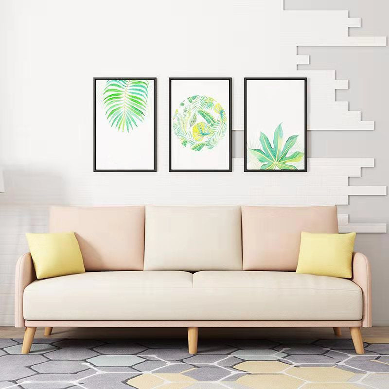 Contemporary Recliner Sofa Faux Leather Couch with Pillow Back Cushions Pink-White Clearhalo 'Furniture' 'furniture_sofas' 'kitchen' 'kitchen_sofas' 'Living Room Furniture' 'Sofa' 'sofas' 4836118