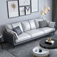 Scandinavian 3-seater Sofa Pillow Back Couch with Black Legs for Living Room Gray-White Latex Clearhalo 'Furniture' 'furniture_sofas' 'kitchen' 'kitchen_sofas' 'Living Room Furniture' 'Sofa' 'sofas' 4836164