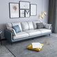 Scandinavian 3-seater Sofa Pillow Back Couch with Black Legs for Living Room Blue-White Clearhalo 'Furniture' 'furniture_sofas' 'kitchen' 'kitchen_sofas' 'Living Room Furniture' 'Sofa' 'sofas' 4836168