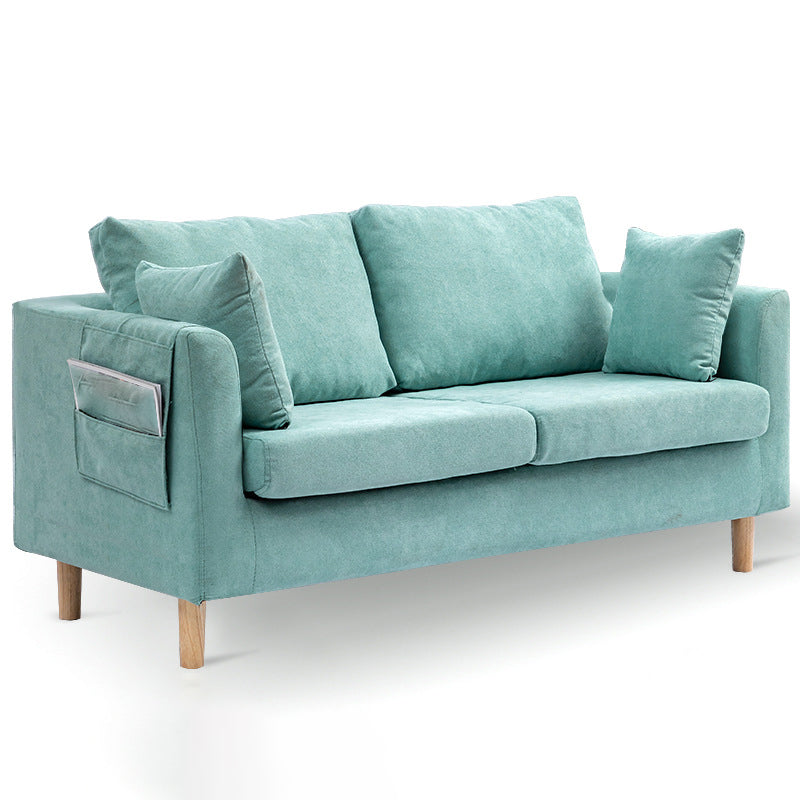 Scandinavian Pillow BackSofa Velvet Loveseat with Storage for Apartment 57"L x 25.5"W x 24"H Green Clearhalo 'furn' 'furn_sofas' 'Furniture' 'furniture_sofas' 'kitchen' 'kitchen_sofas' 'Living Room Furniture' 'Sofa' 'sofas' 4836184