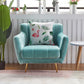 Modern Tight Back Couch Standard Velvet Tuxedo Arm Sofa in Green/Teal/Pink Clearhalo 'furn' 'furn_sofas' 'Furniture' 'furniture_sofas' 'kitchen' 'kitchen_sofas' 'Living Room Furniture' 'Sofa' 'sofas' 4836198
